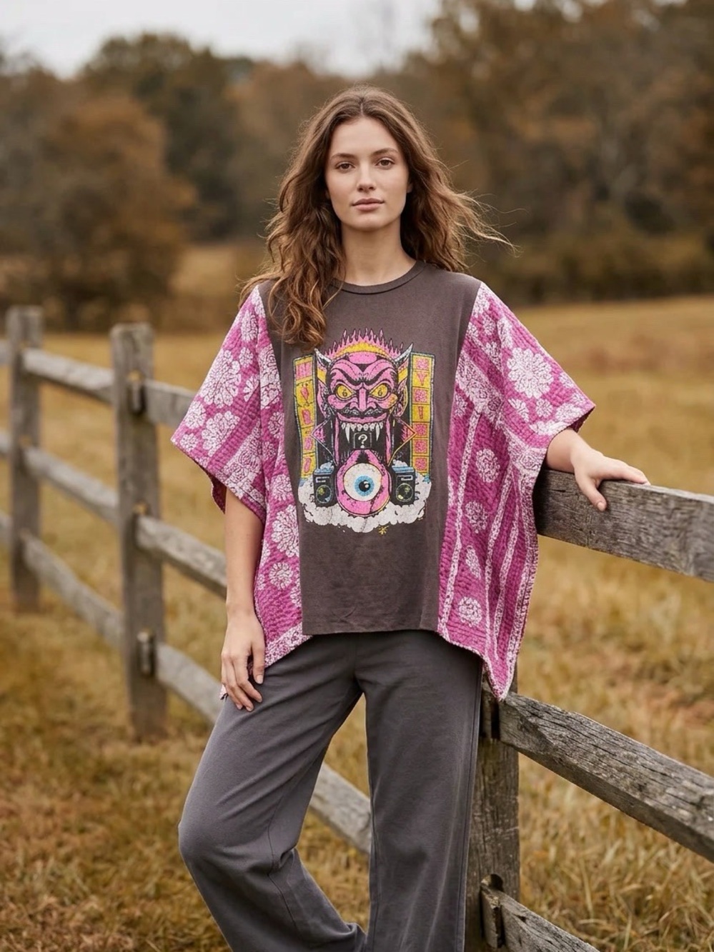 Handcrafted Upcycled Billy Strings Kantha Tunic NWT One Size